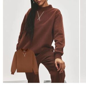 Brown PARKE Mockneck